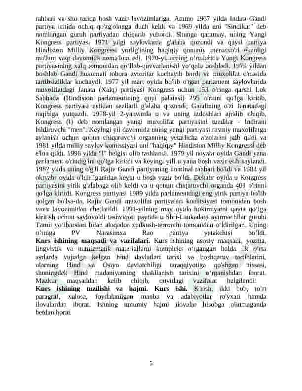 Hindiston milliy kongressi va uning ahamiyati 5