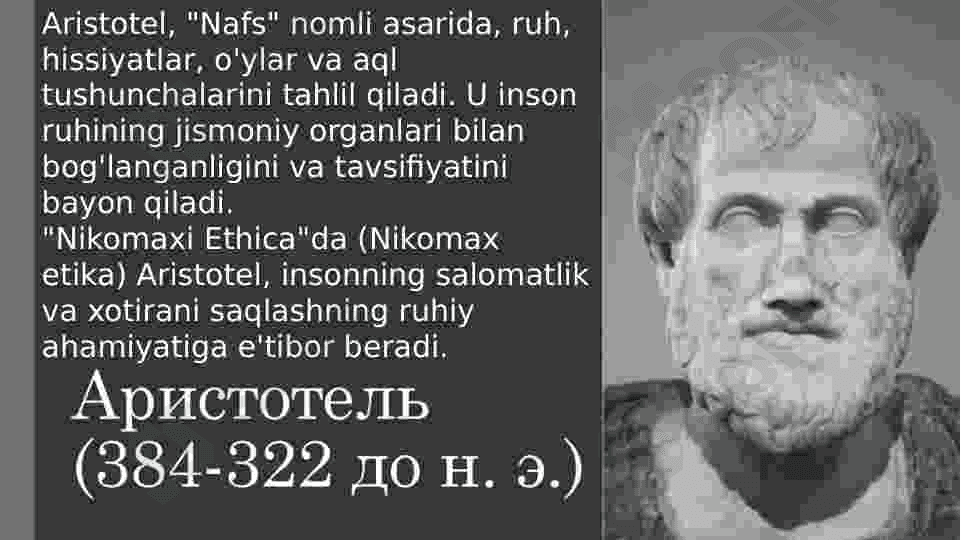 Psixologik fikrlarning rivojlanishi tarixi 5