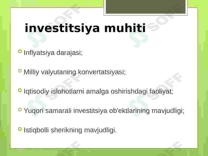 Investitsiya haqida prezentatsiya 5