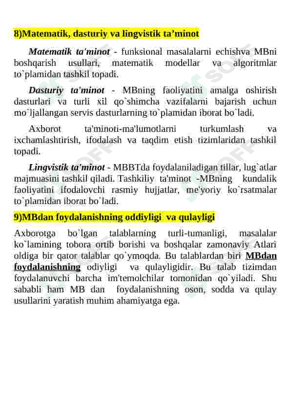 1-116 malumotlar bazasi yakuniy savollarga javob 5