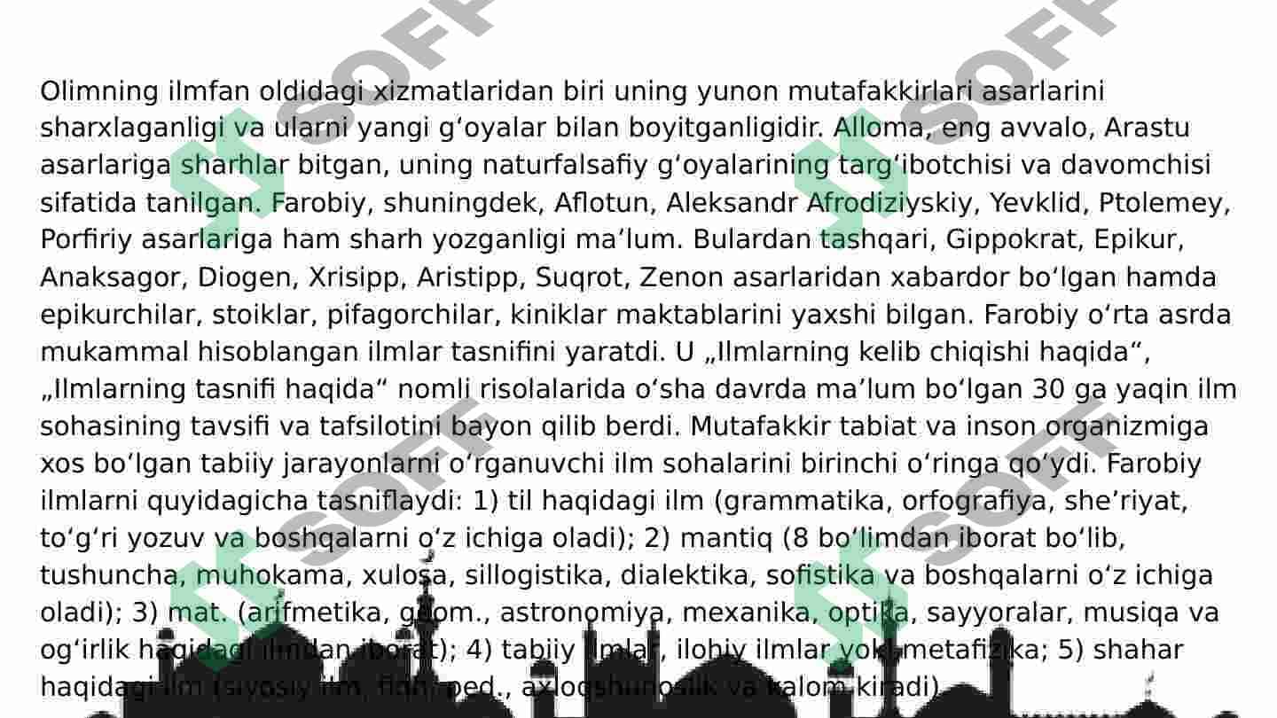 Abu Nasr Farobiyning ijtimoiy-falsafiy qarashlari 5