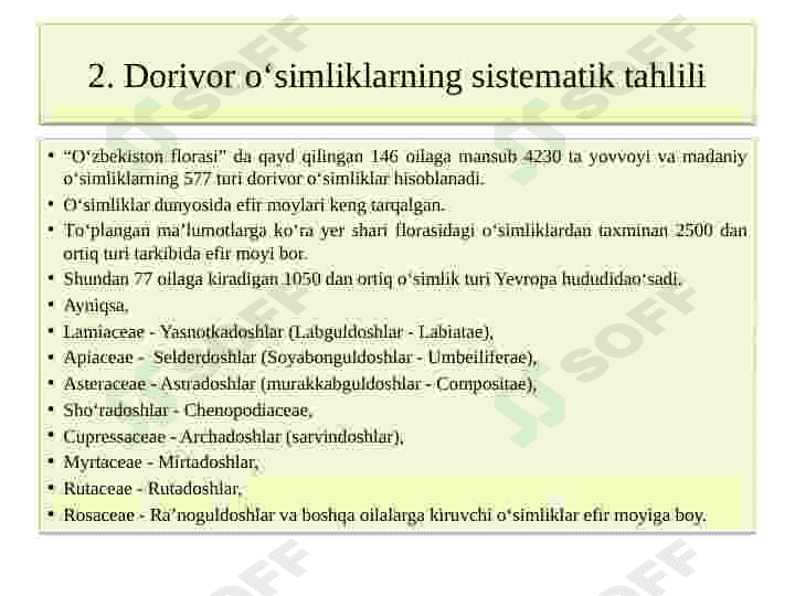 Dorivor oʻsimliklar 5