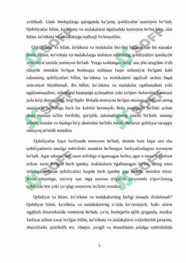 Qobiliyatlar 5
