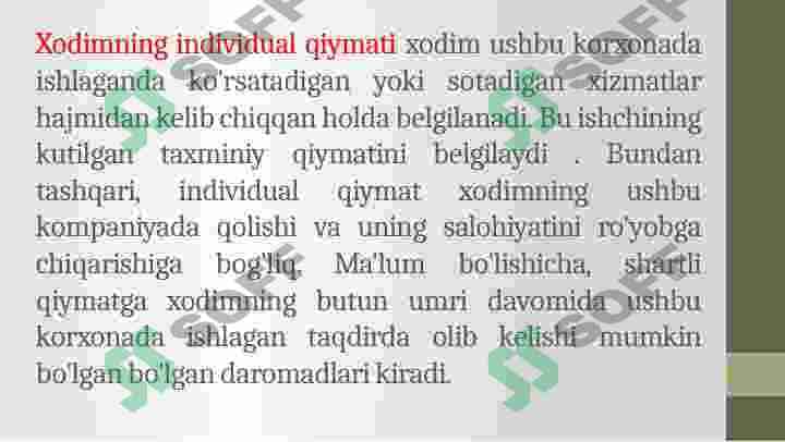 INSON KAPITALIGA SARMOYA KIRITISH YO’NALISHLARI 5