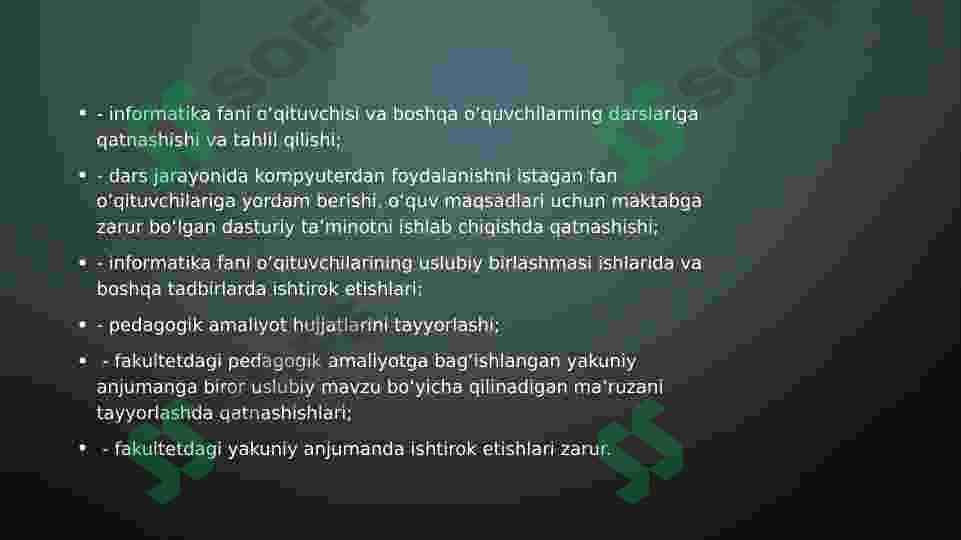 Informatika Darsida O’zi O’qitadigan Dasturlardan Foydalanish 5