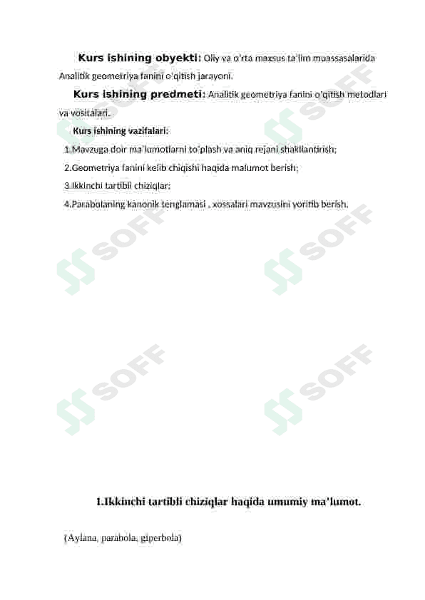 Parabola va uning kanonik tenglamasi, xossalari 5