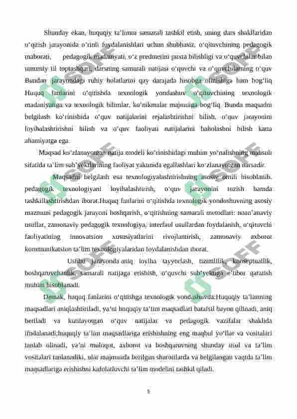 Huquqiy tarbiya texnalogiyalarini joriy etish 5