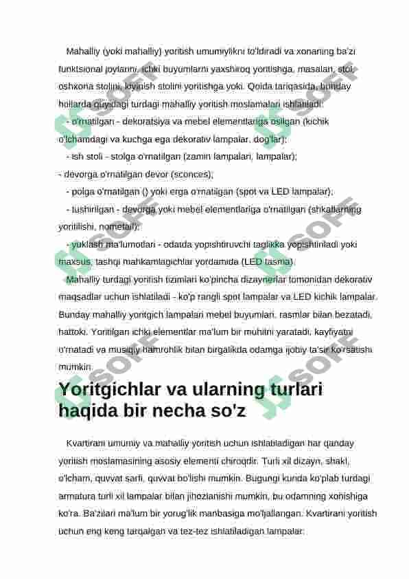 Yashash xonalarida va boshqa xonalarda yoritish standartlari. Uyni yoritish 5