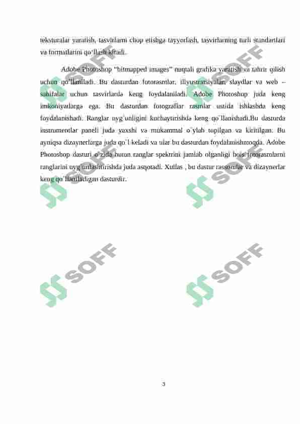 Adobe Photoshop, Adobe Illustrator  yoki boshqa grafik dasturlarining avfzal va kamchiliklari 5