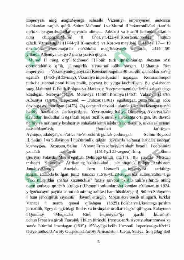USMONIY TURKLAR IMPERIYASI 5
