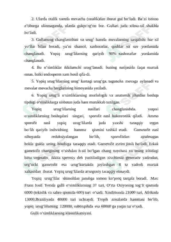 gulli o'simliklarning xilma-xilligi 5