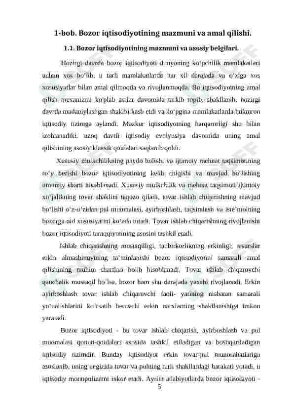 Bozor Iqtisodiyoti 5