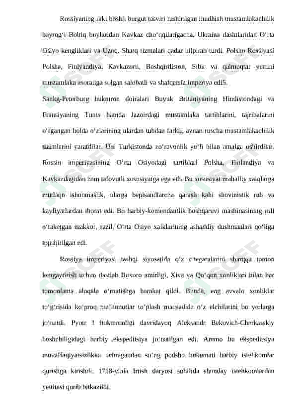 Rossiya imperiyasining aholini ko‘chirish siyosati va uning mohiyati 5