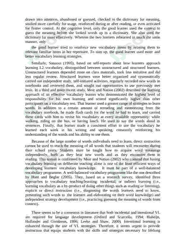 Ways of achieving best long-term vocabulary retention with EFL students 5