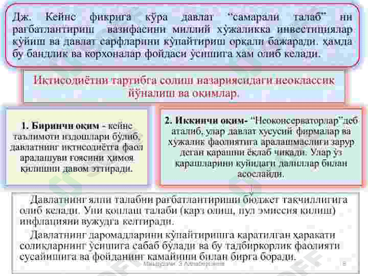 Иқтисодиётни тартибга солишда давлатнинг роли. 5