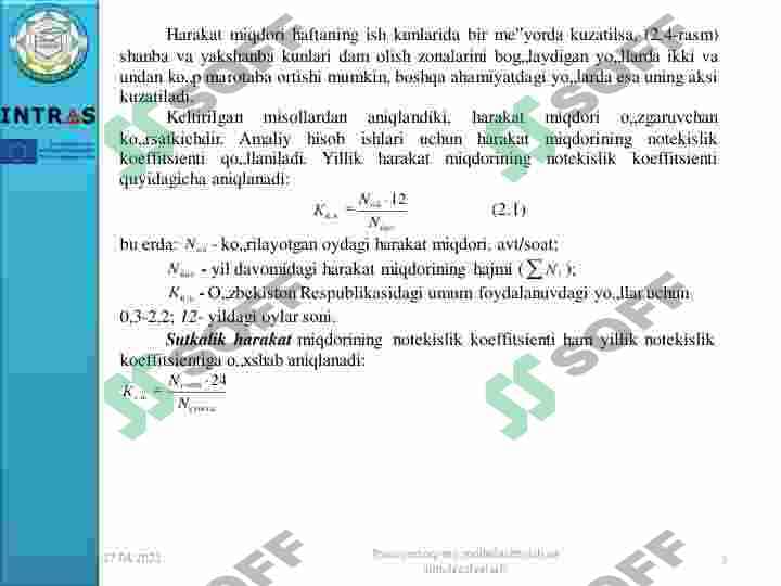 Transport oqimlarini boshqarishning intellektualtizimlari #taqdimot 5