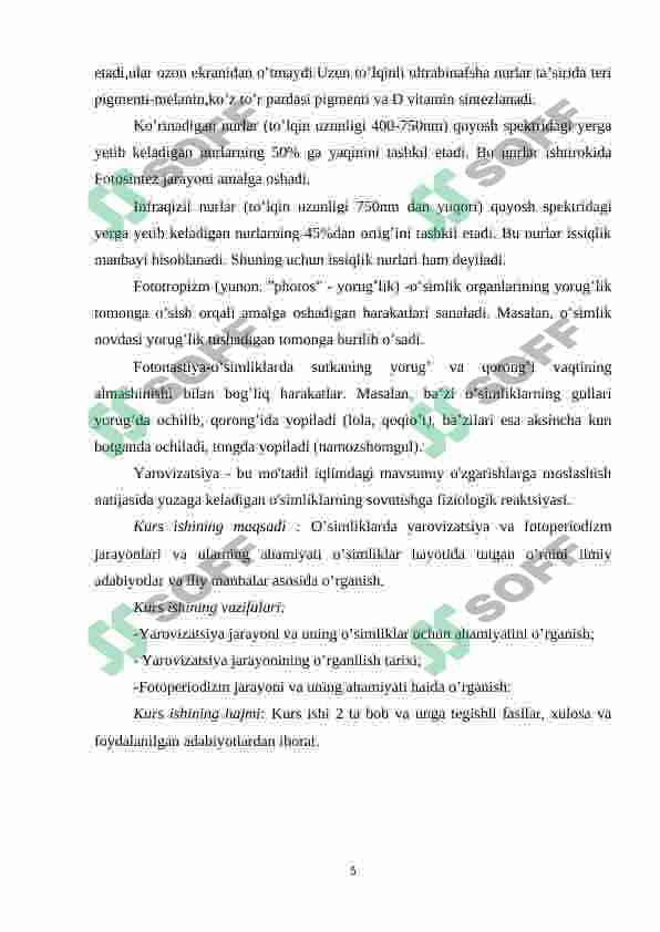 Yarovizatsiya va fotoperiodizm 5