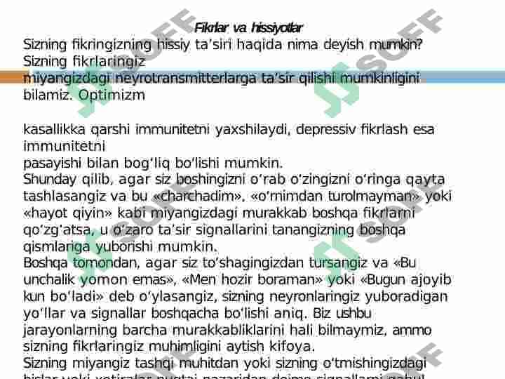 TANA FIKRLASH. IJODIY BOSIM 5
