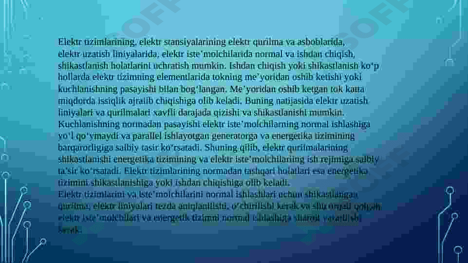 Energetika tizimini releli himoyasi va avtomatikasi 5