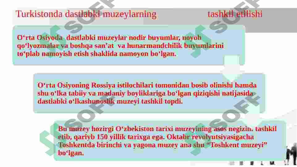 O'zbekistonda dastlabki muzeylarning vujudga kelishi 5