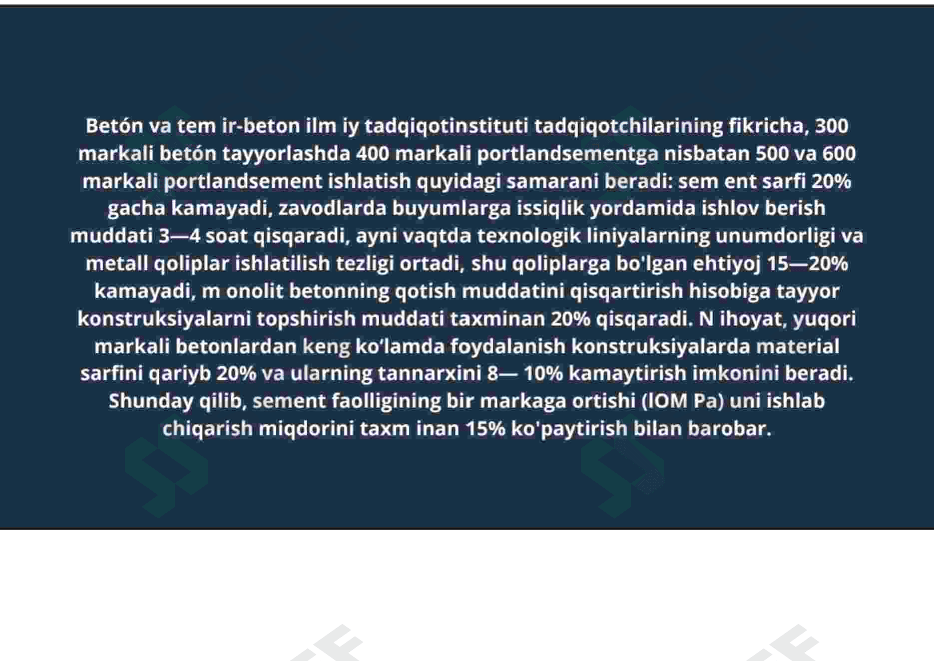 Sement asosida qurilish qorishmalarini ishlab chiqarish texnalogiyasi 5