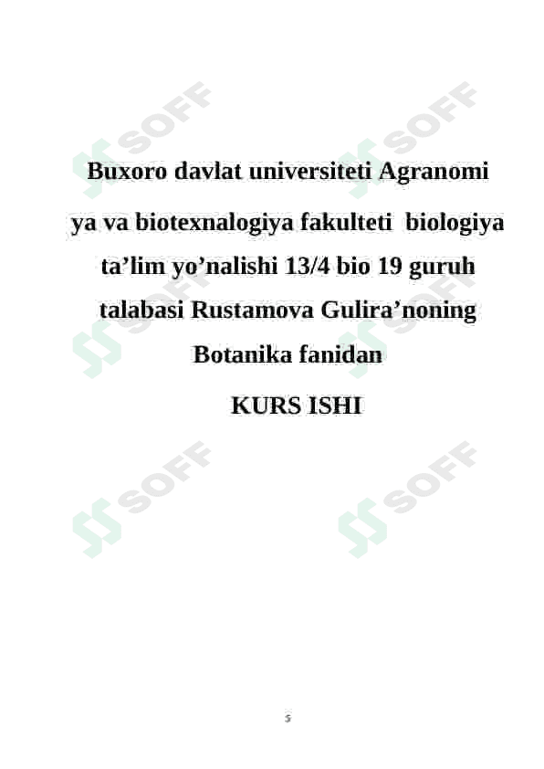 Oʻsimliklarning insonlar va biosferada tutgan oʻrini 5