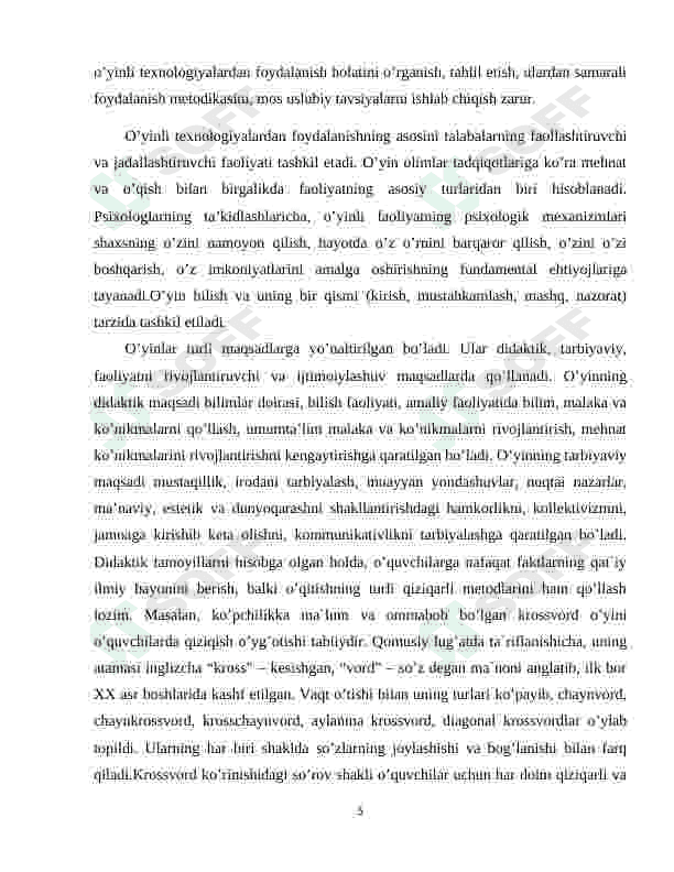 Interfaol texnologiyalardan foydalanish 5