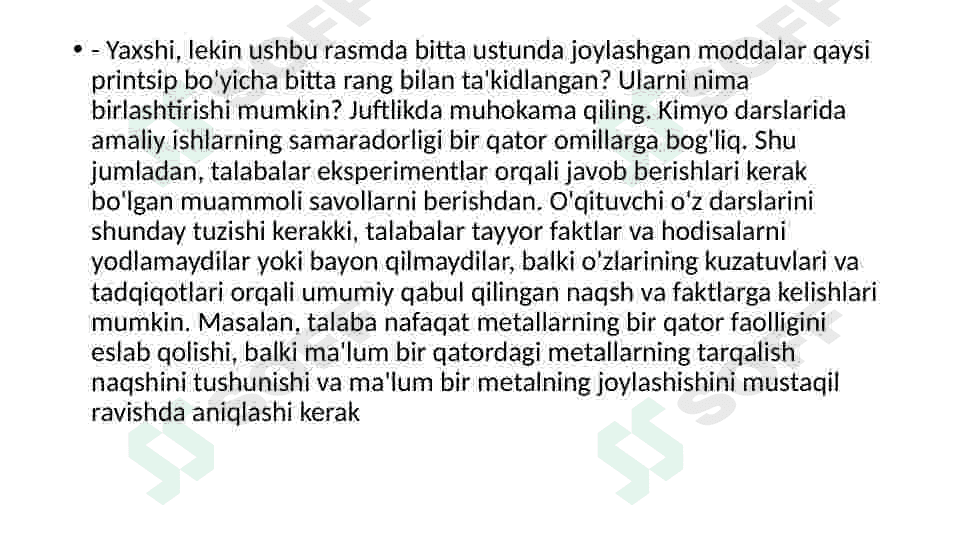 Kimyo darslarida talabalarning amaliy faoliyati ko'nikmalarini shakllantirish 5