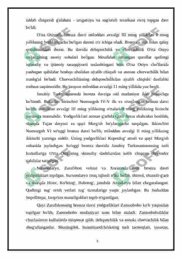 Oʻrta osiyoning qadimgi davr tarixiy geografiyasi 5