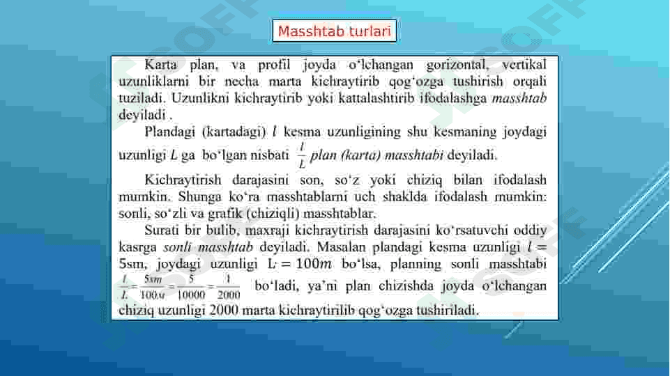 Goedeziyada qo’llaniladigan masshtablar va  ularning turlari 5