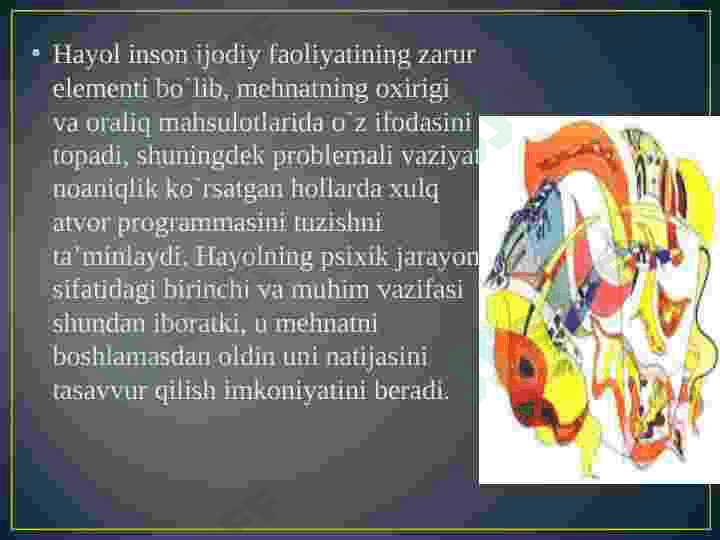 xayol haqida tushuncha 5