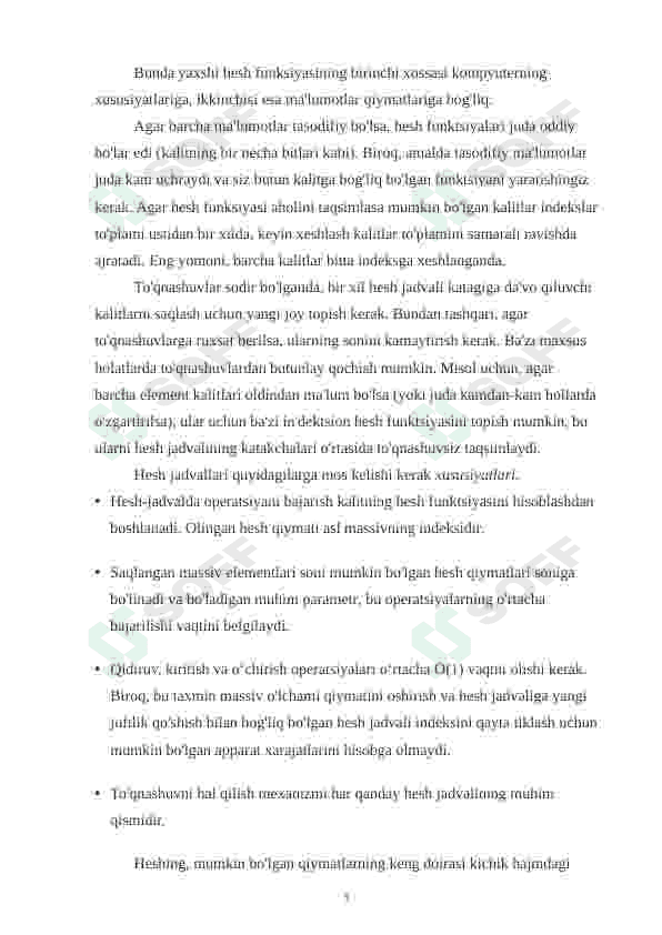 Algoritmlash va ma'lumotlar strukturasi 5