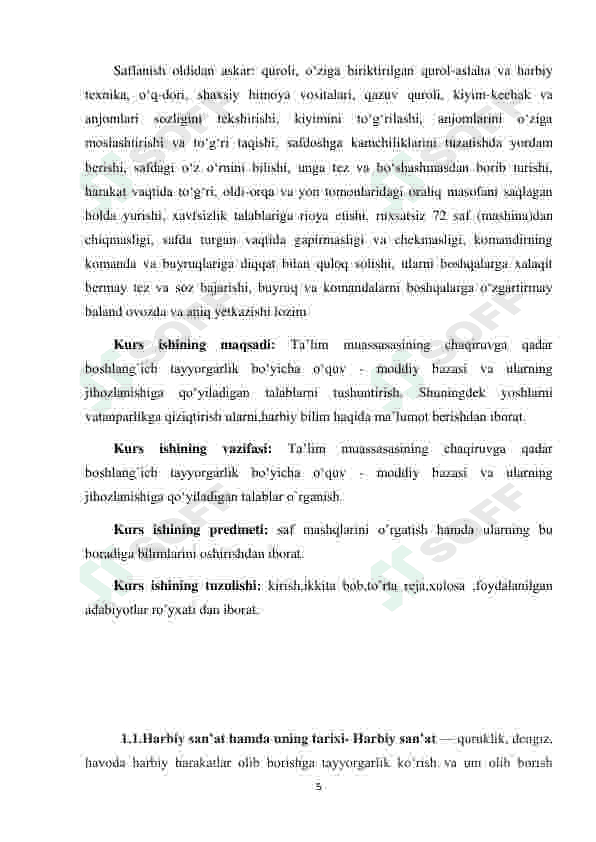 QUROL VA QUROLSIZ SAF USULLAR VA HARAKATLARI 5