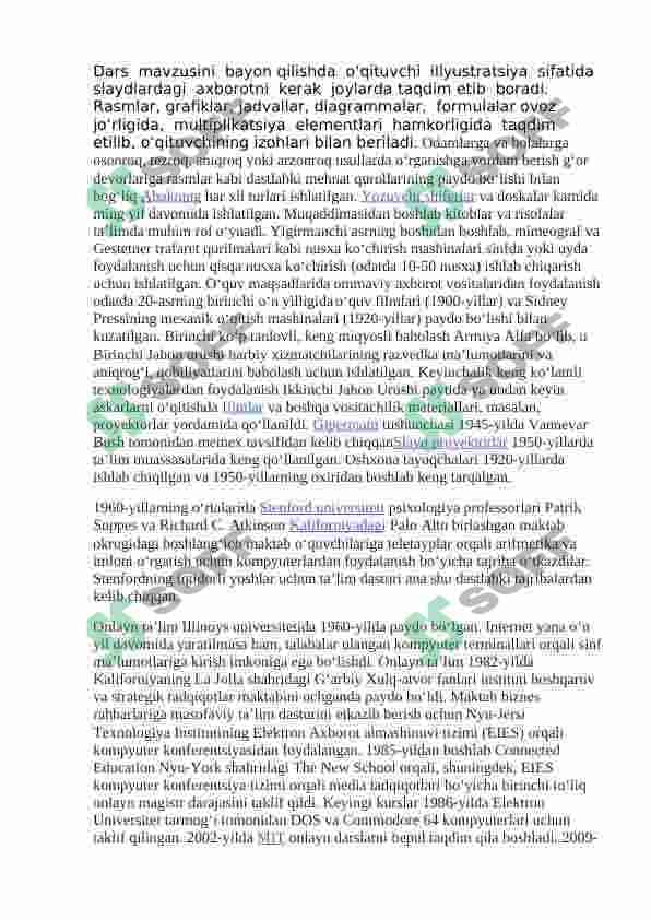 Internetda talim jarayonida foydalanishda bazi muammolar 5