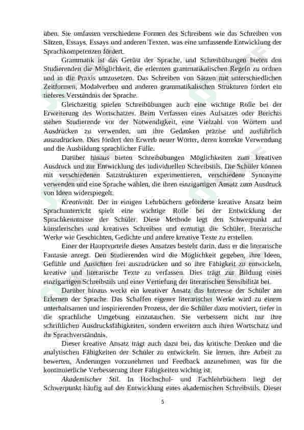 Die Rolle des Schreibens in verschiedenen Lehrwerken 5