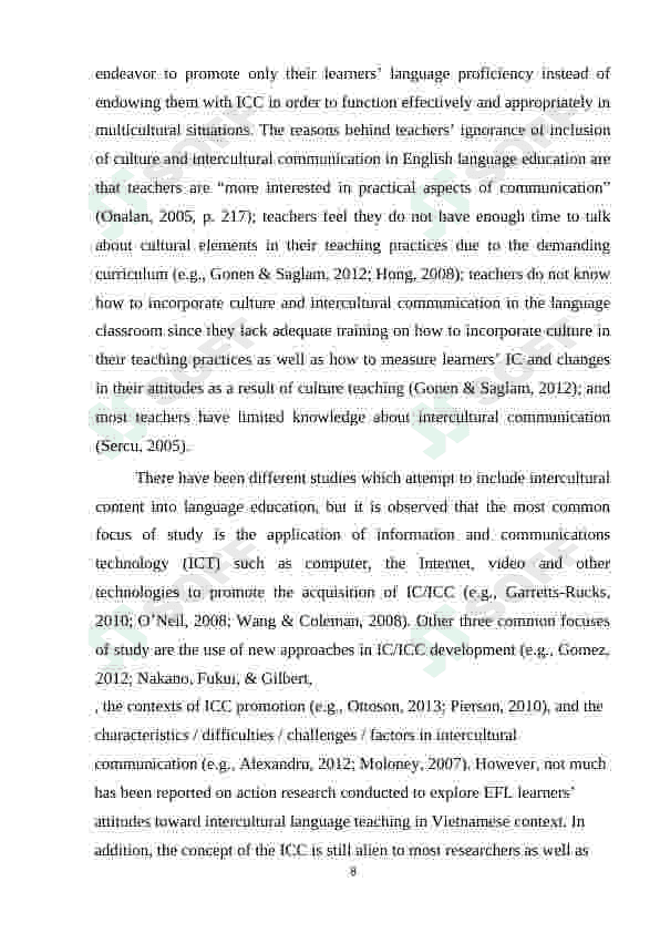 EFL LEARNERS' ATTITUDES TOWARDS LEARNING INTERCULTURAL COMMUNICATIVE COMPETENCE 5