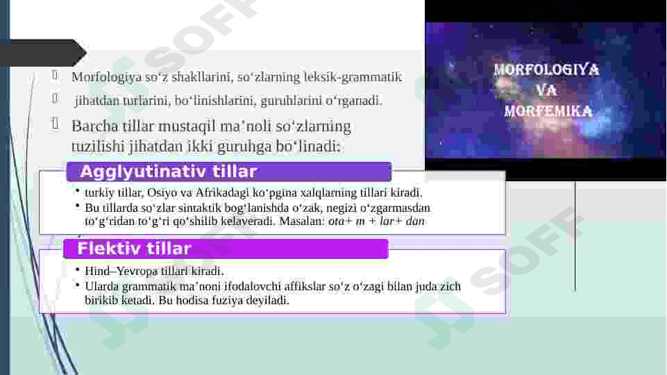 TILNING GRAMMATIK QURILISHI. GRAMMATIK KATEGORIYALAR. GRAMMATIK VOSITALAR. 5