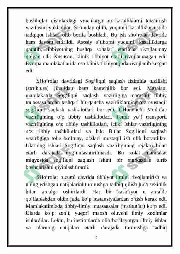 Mustaqillik yillarida O‘zbekistonda sog‘liqni saqlash sohasining rivojlanishi 5