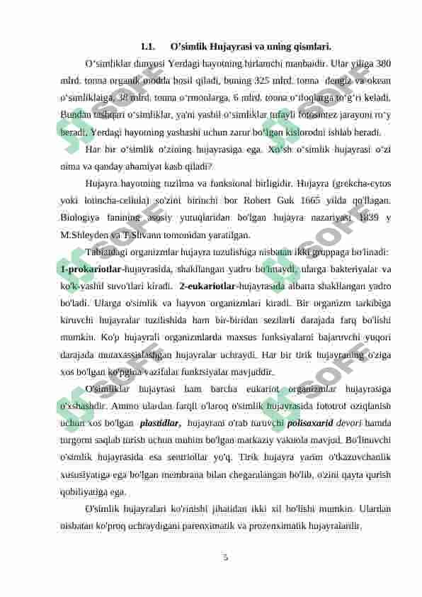 O'simliklar hujayrsining tuzilishi 5