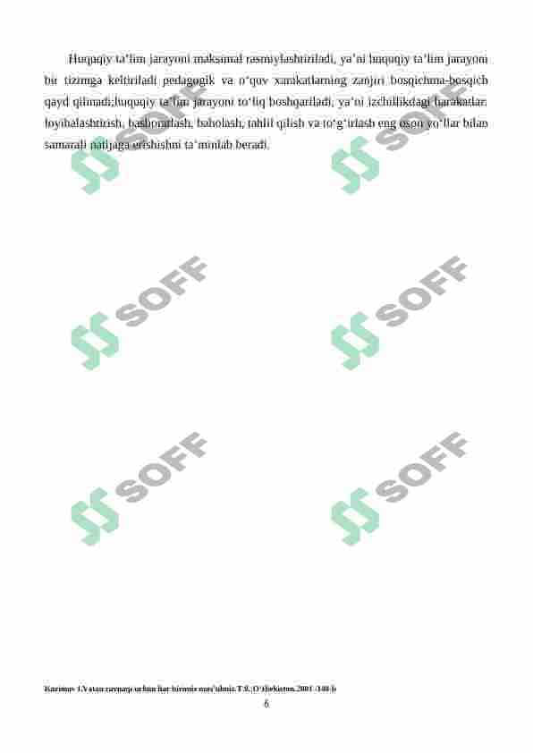 Huquqiy tarbiya texnalogiyalarini joriy etish 6