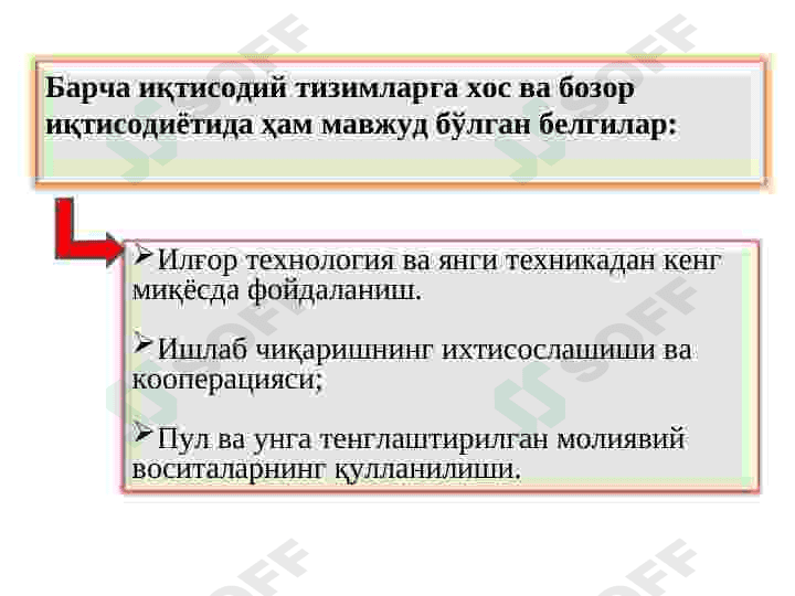 БОЗОР ИҚТИСОДИЁТИ. БОЗОР ВА УНИНГ ТУЗУЛИШИ. 6