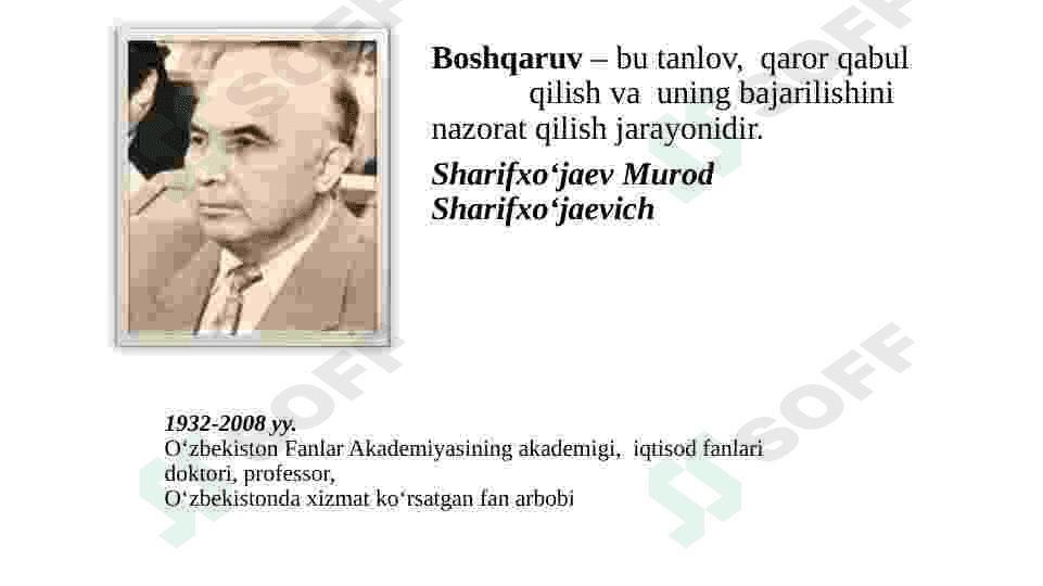 Qurilishda menejment fanining ahamiyati 6