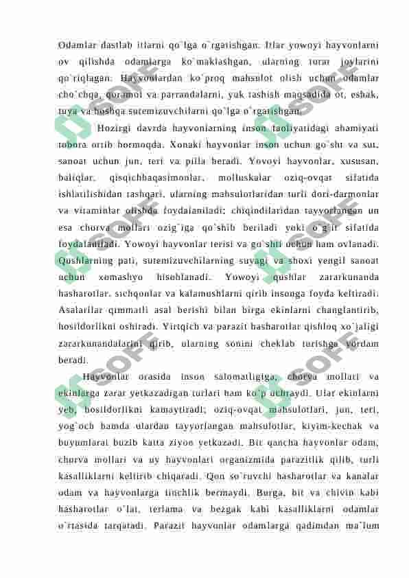 Hayvonot olami sistematikasi 6