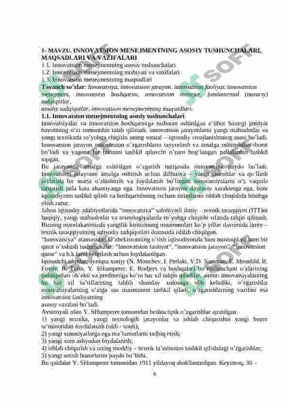 Innovatsion menejment oʻquv-uslubiy majmua 6