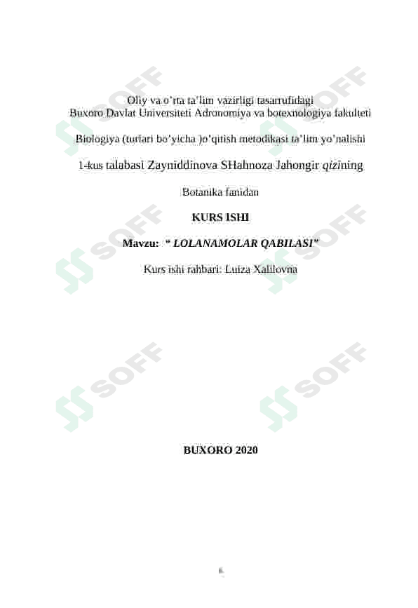 Lola namolar qabilasi 6
