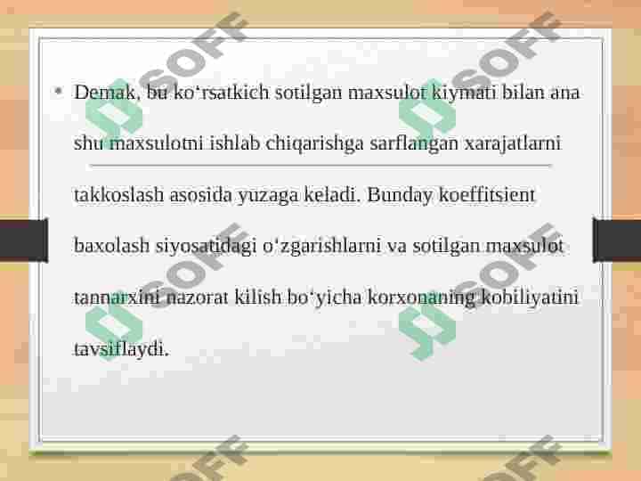 Rentabillikning mohiyati va ko'rsatkichlari 6