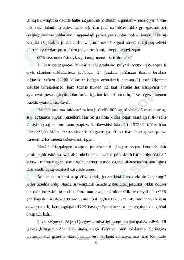 Transport qurallari navigatsiyasi 6