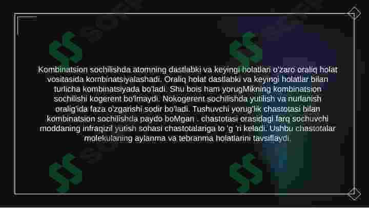 NURLANISHNING KVANT TABIATI. KVANT OPTIKASI ELEMENTLARI 6