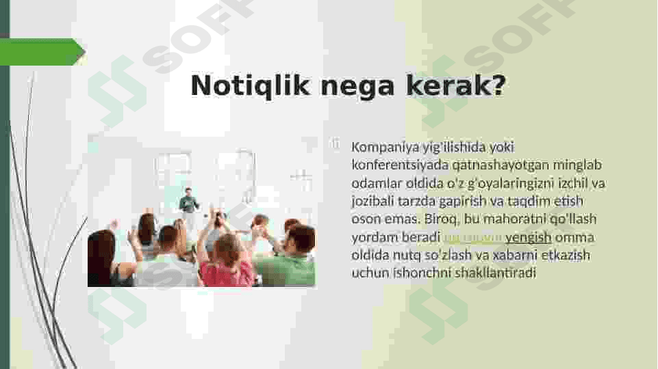 Ommaviy ma’ruzalar, notiqlik turlari 6