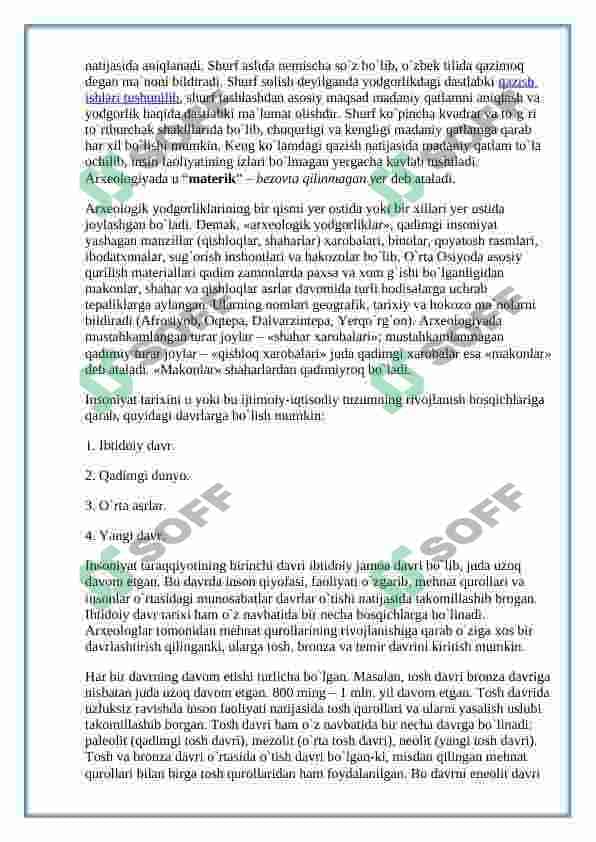 ARXEOLOGIK DALA TADQIQOTLARI USULLARI TARIXI 6